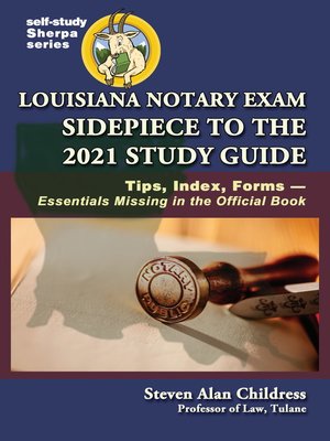 cover image of Louisiana Notary Exam Sidepiece to the 2021 Study Guide